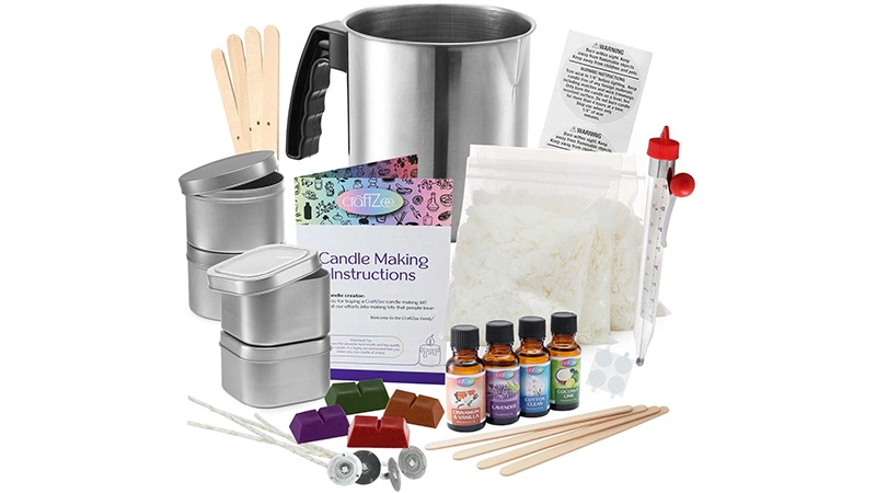 Complete Soy Wax Candle Making Kit DIY Beginners Set Gift Set with Fragrance Scent