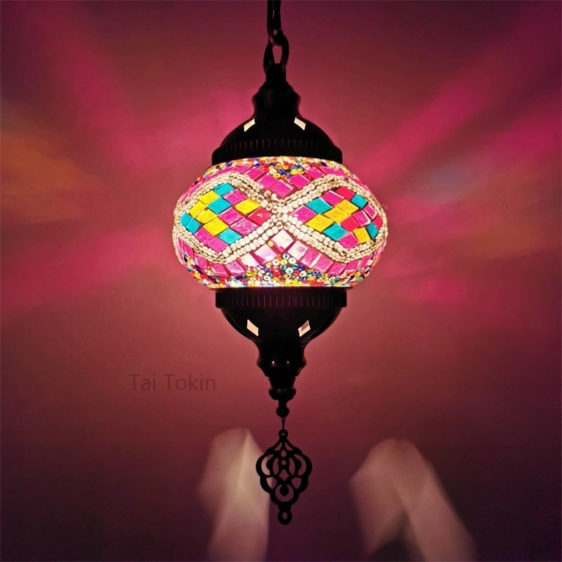 Turkish Moroccan Mosaic Ceiling Hanging Tiffany Pendant Light