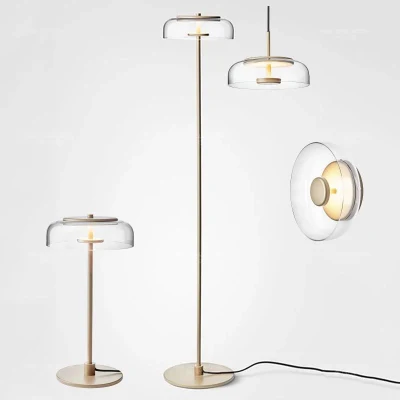Lámpara de pie LED posmoderna, lámparas de pie nórdicas de hierro dorado para sala de estar, luz LED con soporte (WH
