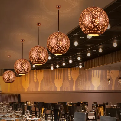 Lámpara de oro Iluminación del hotel Luces colgantes de oro turco (WH